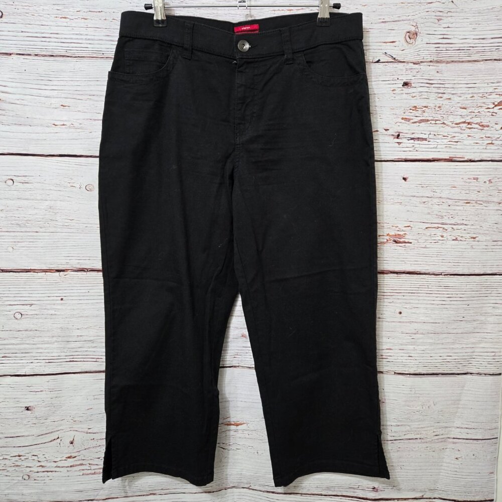 #208 Merona Black Split Hem Crop